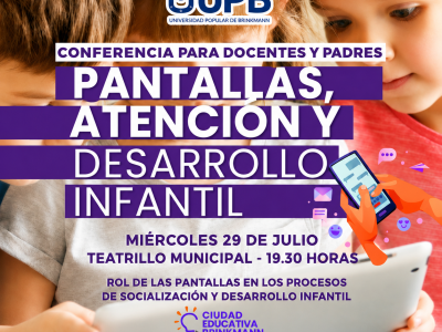 Conferencia sobre pantallas, atención y desarrollo infantil