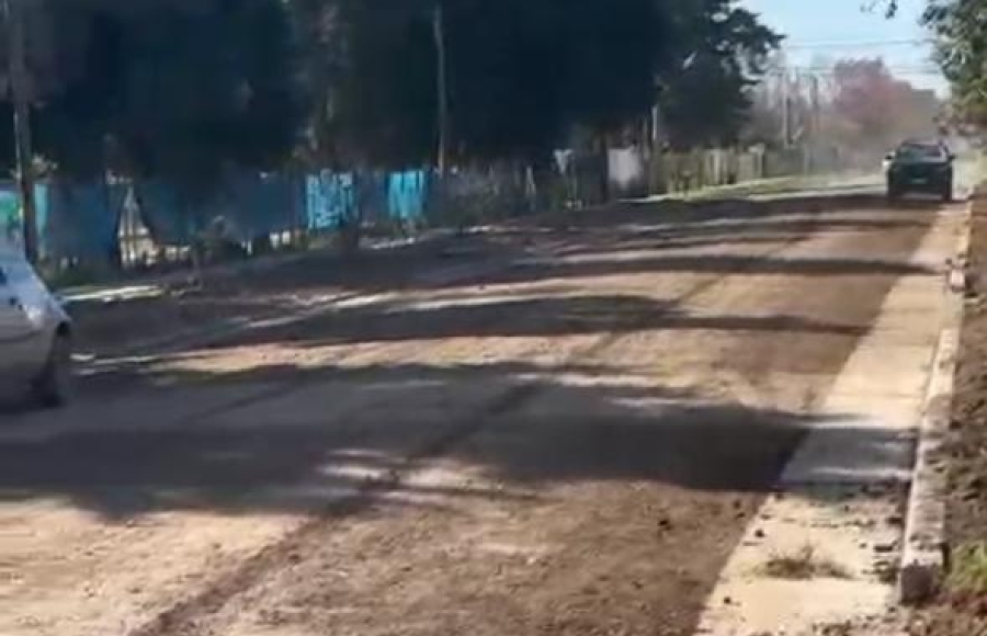 Una cuadra más de cordón cuneta habilitada en Brinkmann