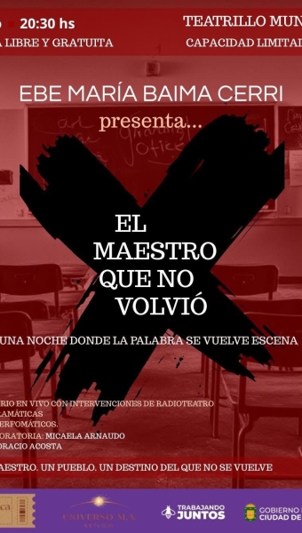 Presentación de “El maestro que no volvió”