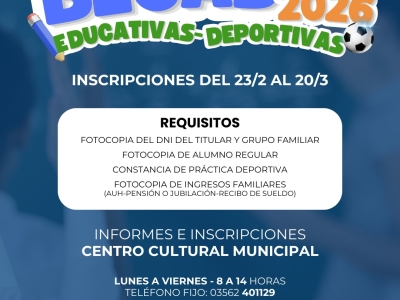Inscripciones para Becas 2026